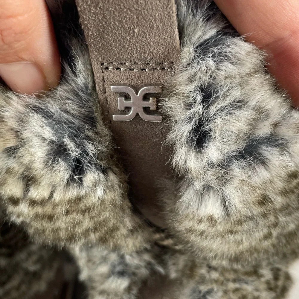 Sam‎ Edelman Blanche Fur Boot in Grey Brown Size 8.5